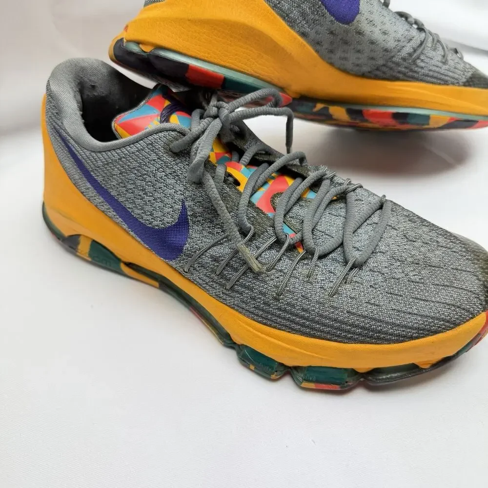 NIKE AIR MAX 2015 Mens 9.5 Gray Orange Multicolor Running Shoes 749375-050